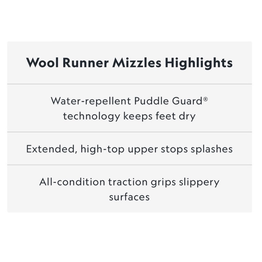 🔥ALLBIRDS🔥WOMENS WOOL RUNNER MIZZLES NATURAL GRAY CREAM SOLE SHOES 6 & 10 NEW - Picture 9 of 10